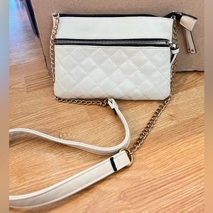 Cream cross body bag